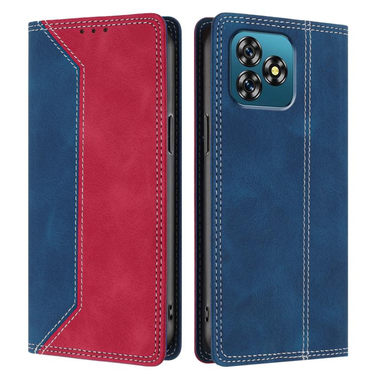 For Oukitel C53 Skin Feel Two-tone RFID Blocking Vegan Leather Phone Case