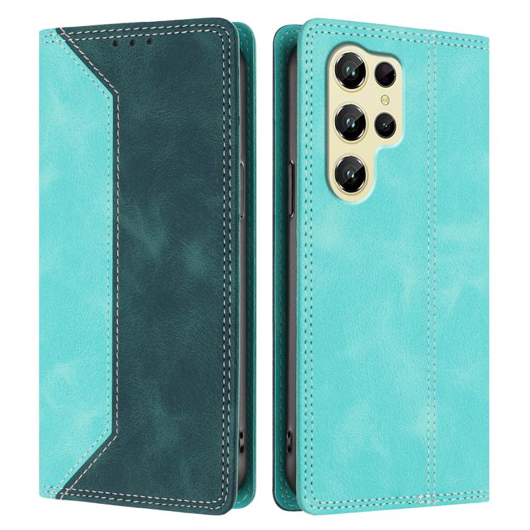 For Oukitel C61 / C61 Pro Skin Feel Two-tone RFID Blocking Vegan Leather Phone Case
