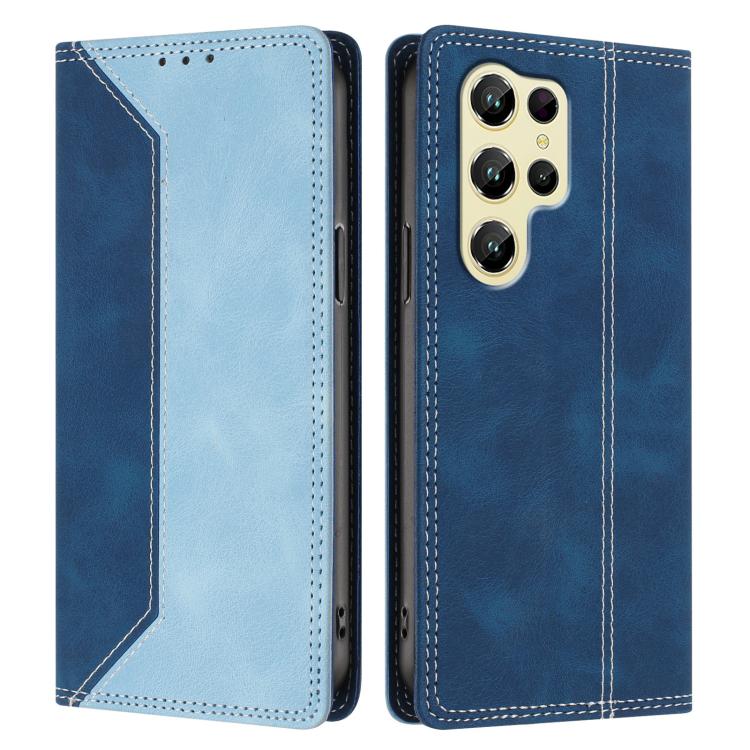 For Oukitel C61 / C61 Pro Skin Feel Two-tone RFID Blocking Vegan Leather Phone Case