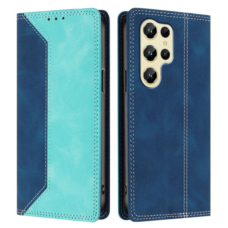 For Oukitel C61 / C61 Pro Skin Feel Two-tone RFID Blocking Vegan Leather Phone Case