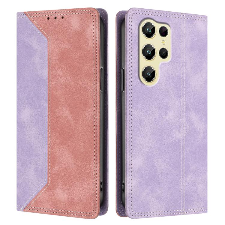 For Oukitel C61 / C61 Pro Skin Feel Two-tone RFID Blocking Vegan Leather Phone Case