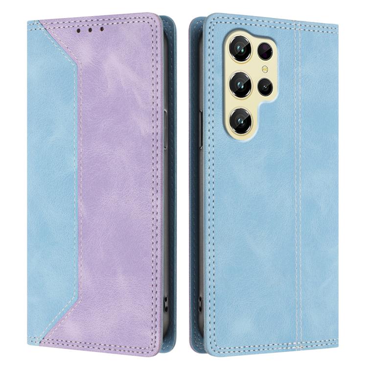 For Oukitel C61 / C61 Pro Skin Feel Two-tone RFID Blocking Vegan Leather Phone Case