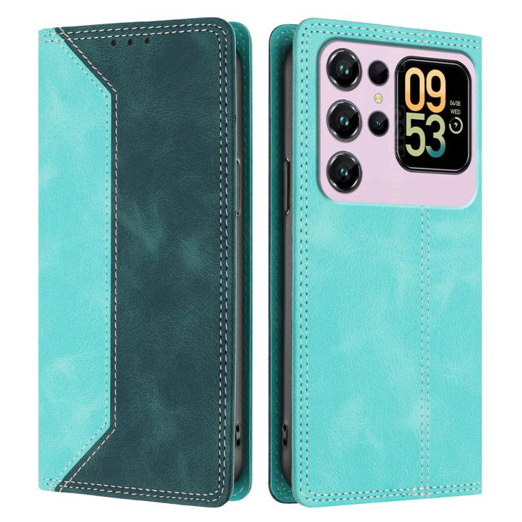 For Oukitel C62 / C62 Pro Skin Feel Two-tone RFID Blocking Vegan Leather Phone Case