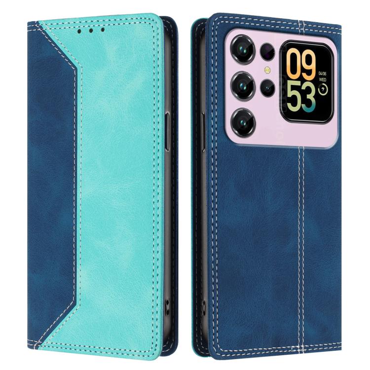 For Oukitel C62 / C62 Pro Skin Feel Two-tone RFID Blocking Vegan Leather Phone Case
