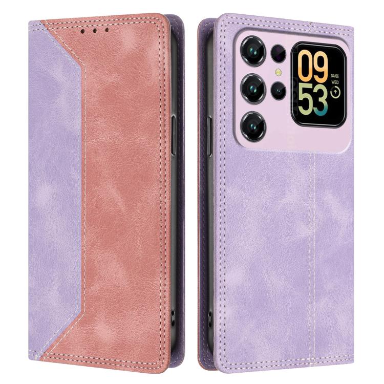 For Oukitel C62 / C62 Pro Skin Feel Two-tone RFID Blocking Vegan Leather Phone Case