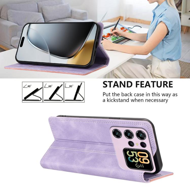 For Oukitel C62 / C62 Pro Skin Feel Two-tone RFID Blocking Vegan Leather Phone Case