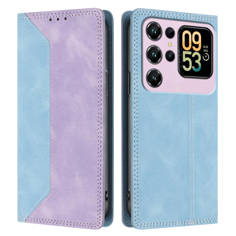 For Oukitel C62 / C62 Pro Skin Feel Two-tone RFID Blocking Vegan Leather Phone Case
