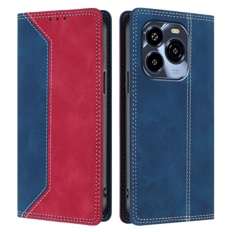 For Oukitel C65 / C65 Pro Skin Feel Two-tone RFID Blocking Vegan Leather Phone Case