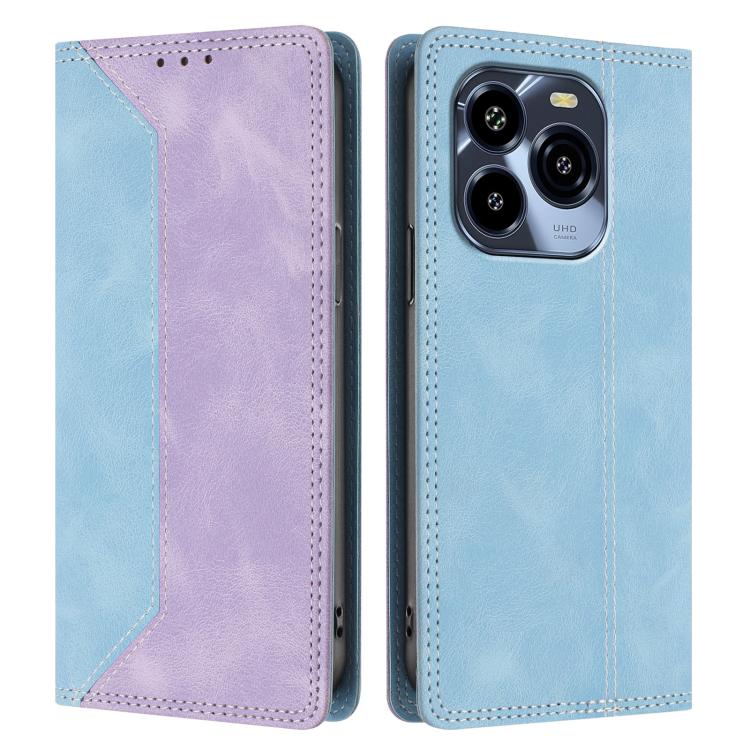 For Oukitel C65 / C65 Pro Skin Feel Two-tone RFID Blocking Vegan Leather Phone Case