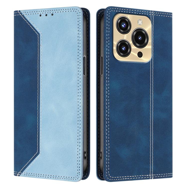 For Oukitel C68 Skin Feel Two-tone RFID Blocking Vegan Leather Phone Case
