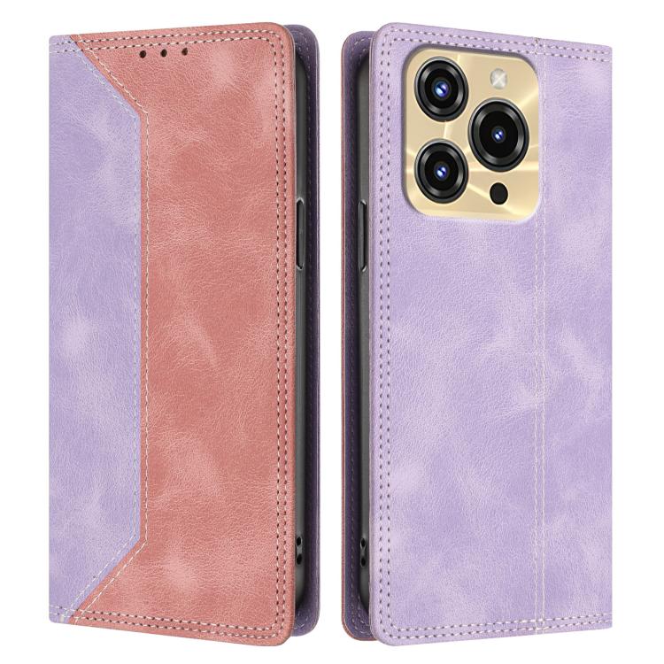 For Oukitel C69 Skin Feel Two-tone RFID Blocking Vegan Leather Phone Case