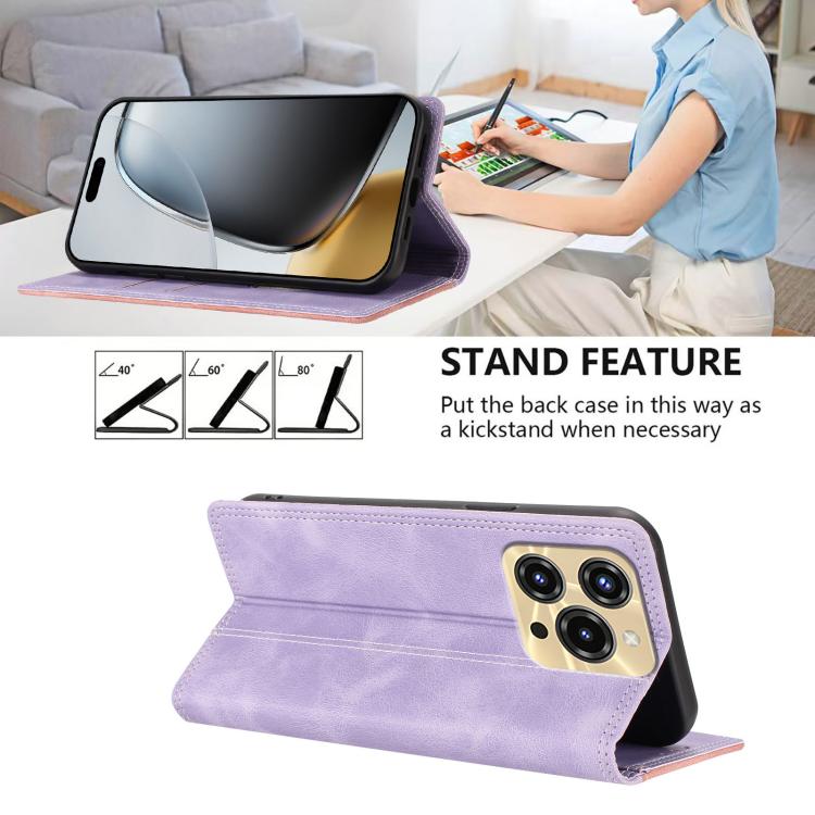 For Oukitel C69 Skin Feel Two-tone RFID Blocking Vegan Leather Phone Case