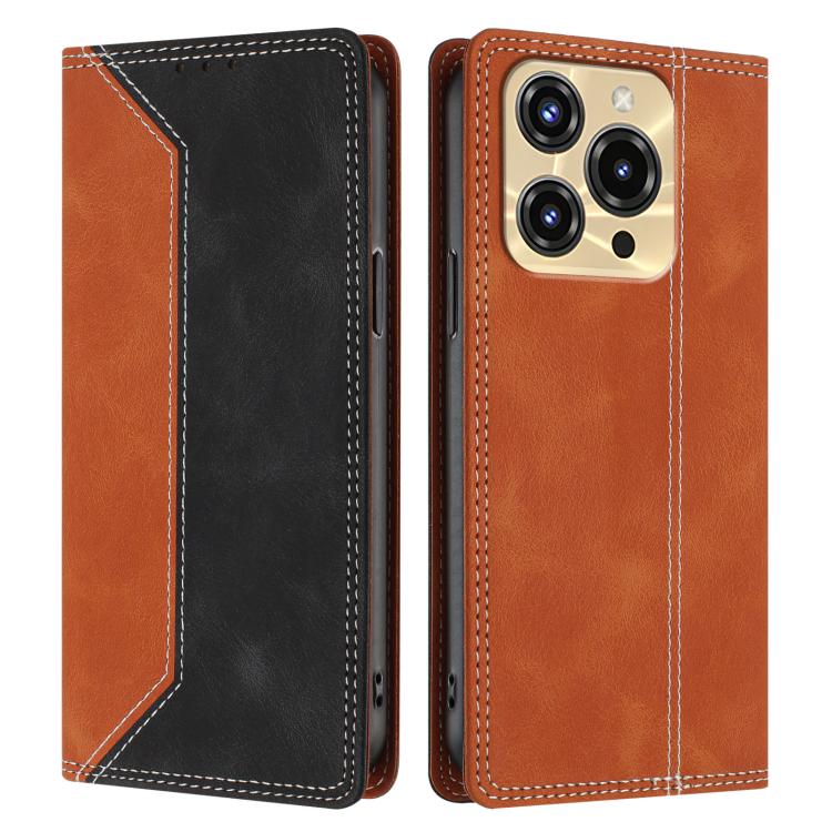 For Oukitel C69 Skin Feel Two-tone RFID Blocking Vegan Leather Phone Case