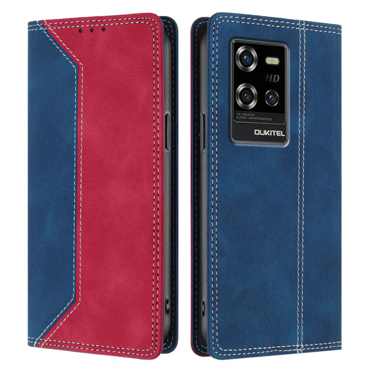 For Oukitel WP50 5G Skin Feel Two-tone RFID Blocking Vegan Leather Phone Case