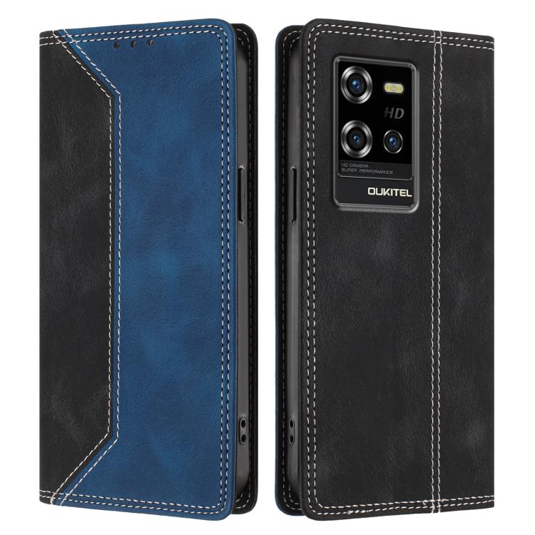 For Oukitel WP50 5G Skin Feel Two-tone RFID Blocking Vegan Leather Phone Case