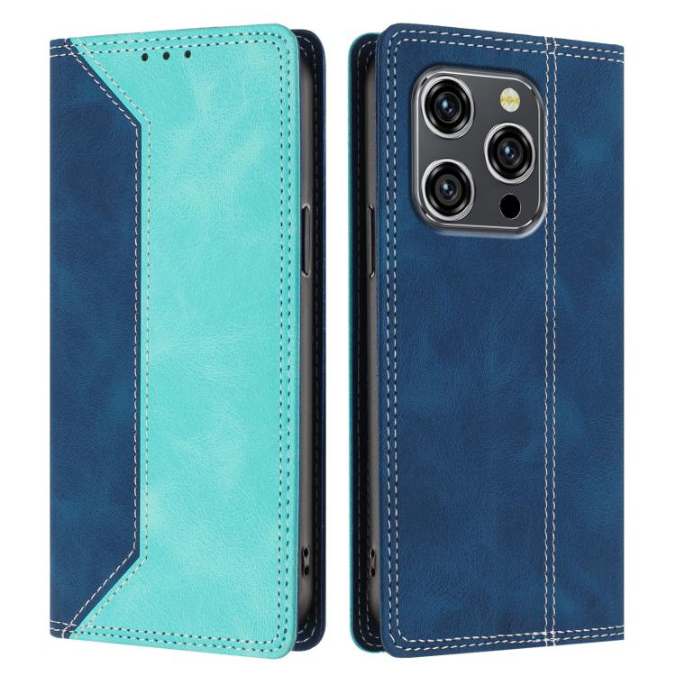 For Oukitel WP52 5G Skin Feel Two-tone RFID Blocking Vegan Leather Phone Case
