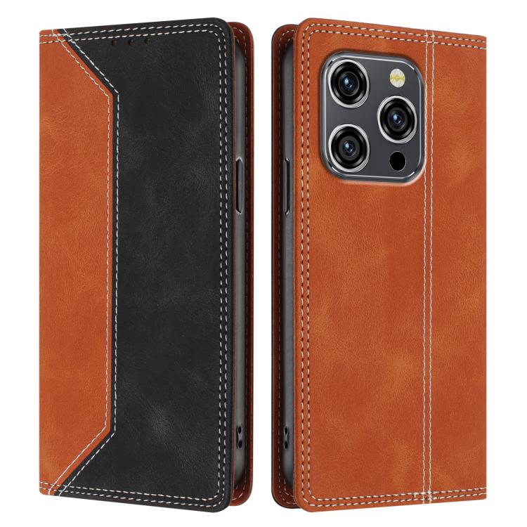 For Oukitel WP52 5G Skin Feel Two-tone RFID Blocking Vegan Leather Phone Case