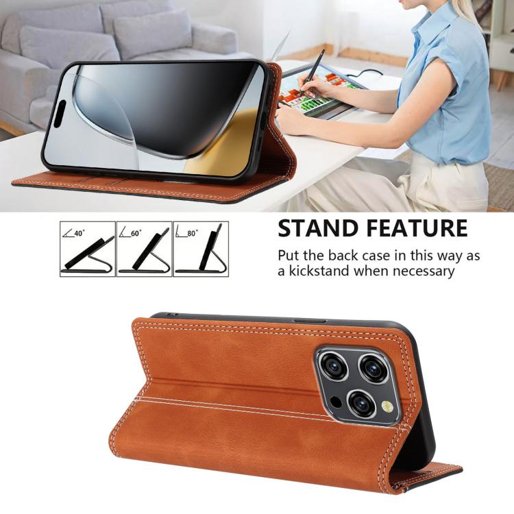 For Oukitel WP52 5G Skin Feel Two-tone RFID Blocking Vegan Leather Phone Case