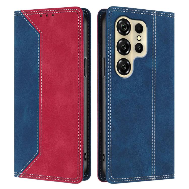 For Oukitel C26 Skin Feel Two-tone RFID Blocking Vegan Leather Phone Case