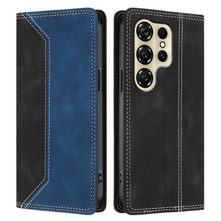 For Oukitel C26 Skin Feel Two-tone RFID Blocking Vegan Leather Phone Case