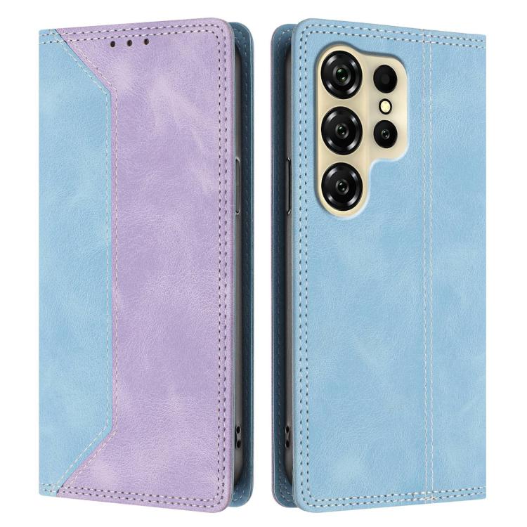 For Oukitel C26 Skin Feel Two-tone RFID Blocking Vegan Leather Phone Case
