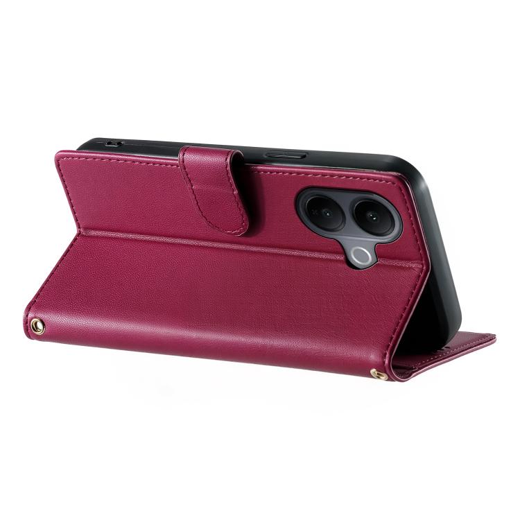 For vivo V60 Lite 4G / 5G Global Cute Cats Magnetic Closure Vegan Leather Phone Case with Strap