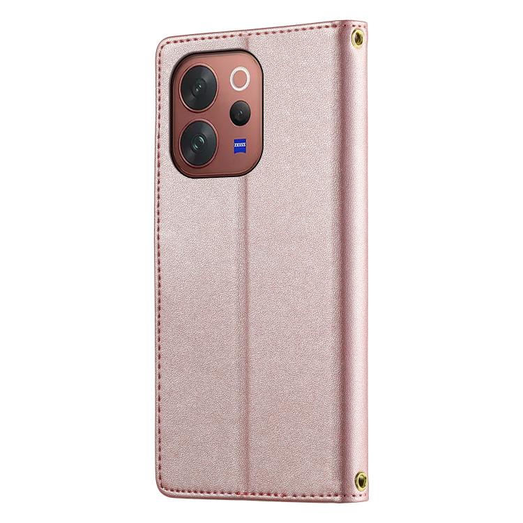 For vivo V70 5G / vivo S50 5G Cute Cats Magnetic Closure Vegan Leather Phone Case with Strap