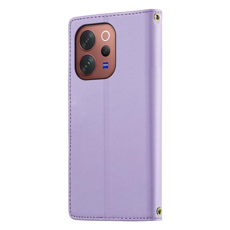 For vivo V70 5G / vivo S50 5G Cute Cats Magnetic Closure Vegan Leather Phone Case with Strap