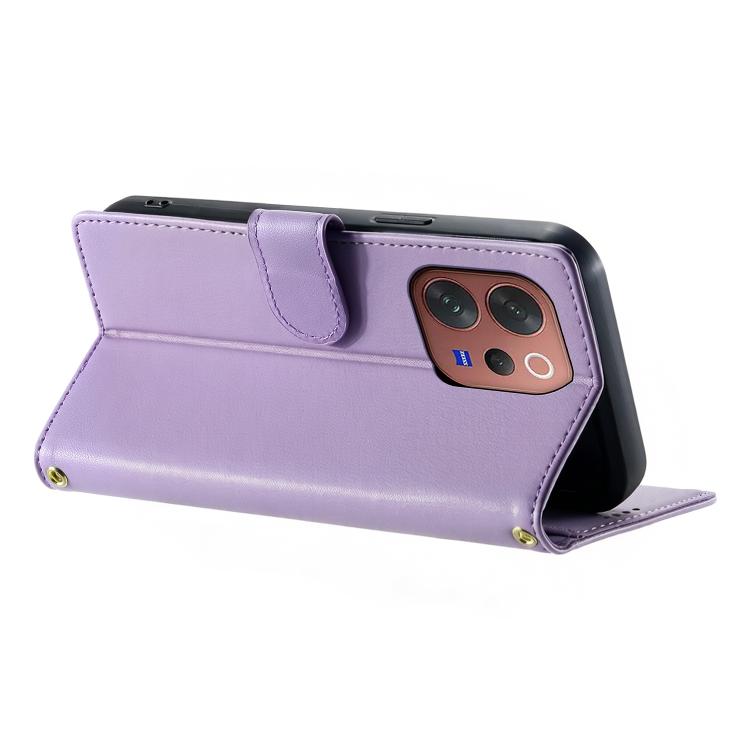 For vivo V70 5G / vivo S50 5G Cute Cats Magnetic Closure Vegan Leather Phone Case with Strap