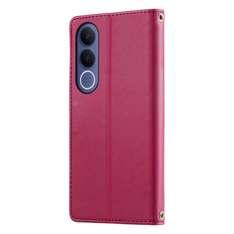 For vivo V70 FE 5G Cute Cats Magnetic Closure Vegan Leather Phone Case with Strap