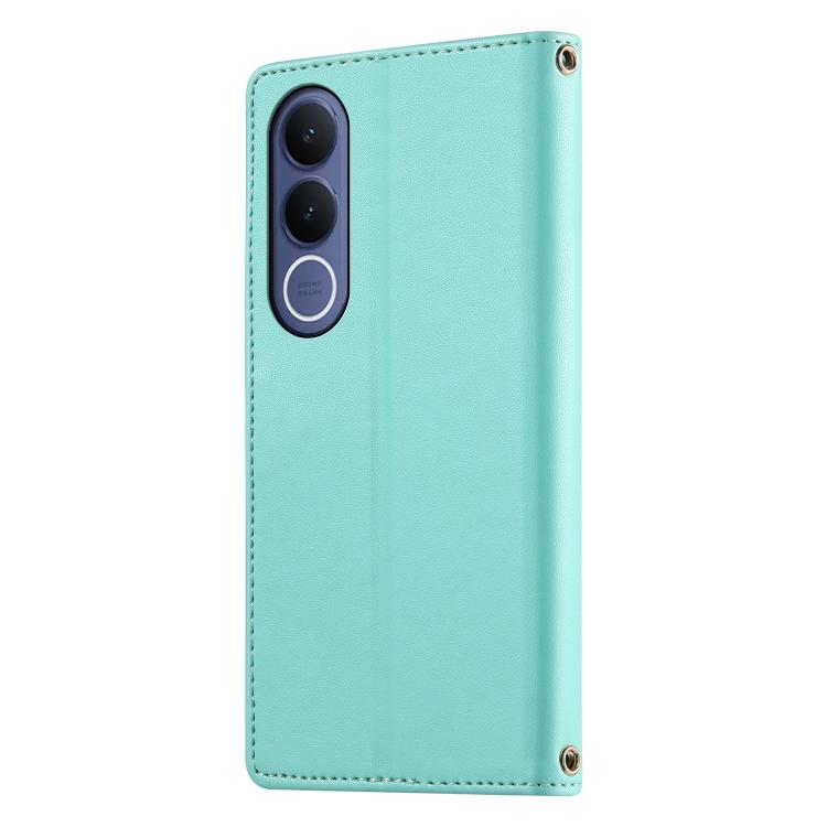 For vivo V70 FE 5G Cute Cats Magnetic Closure Vegan Leather Phone Case with Strap