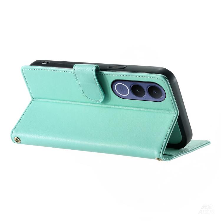 For vivo V70 FE 5G Cute Cats Magnetic Closure Vegan Leather Phone Case with Strap