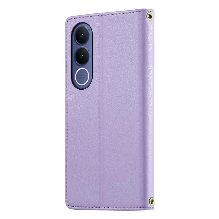 For vivo V70 FE 5G Cute Cats Magnetic Closure Vegan Leather Phone Case with Strap