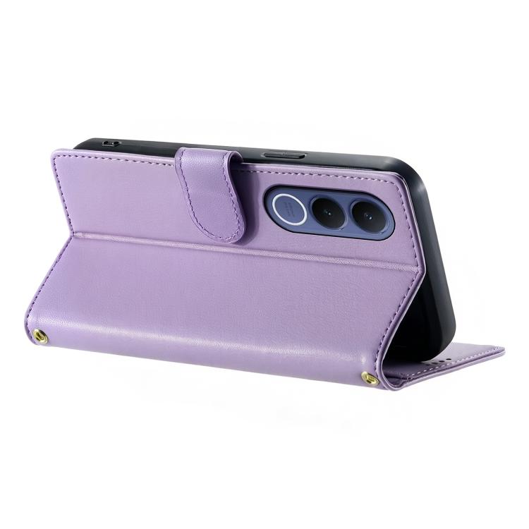 For vivo V70 FE 5G Cute Cats Magnetic Closure Vegan Leather Phone Case with Strap