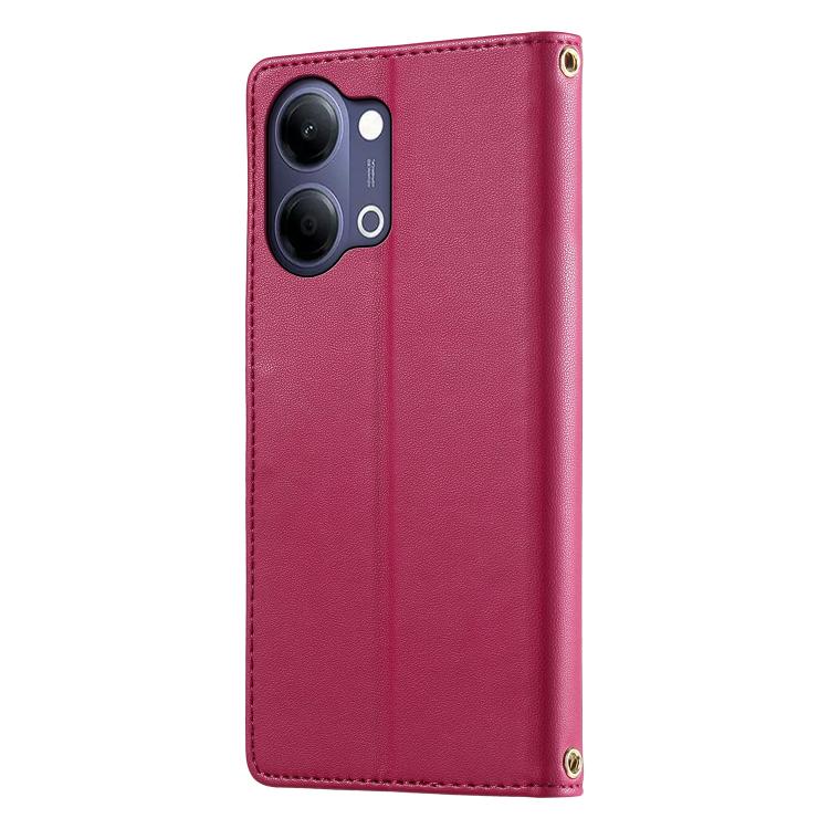 For vivo Y21 5G 2026 / vivo Y05 4G Cute Cats Magnetic Closure Vegan Leather Phone Case with Strap