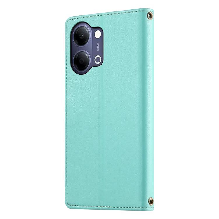 For vivo Y21 5G 2026 / vivo Y05 4G Cute Cats Magnetic Closure Vegan Leather Phone Case with Strap
