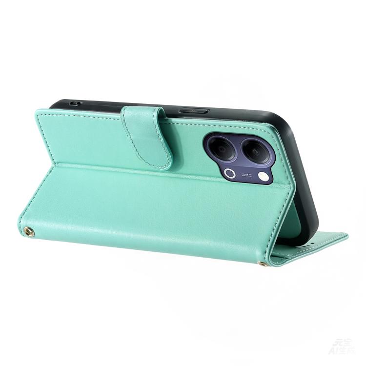 For vivo Y21 5G 2026 / vivo Y05 4G Cute Cats Magnetic Closure Vegan Leather Phone Case with Strap