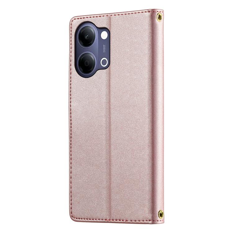 For vivo Y21 5G 2026 / vivo Y05 4G Cute Cats Magnetic Closure Vegan Leather Phone Case with Strap