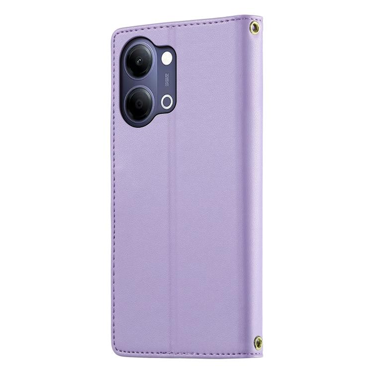 For vivo Y21 5G 2026 / vivo Y05 4G Cute Cats Magnetic Closure Vegan Leather Phone Case with Strap