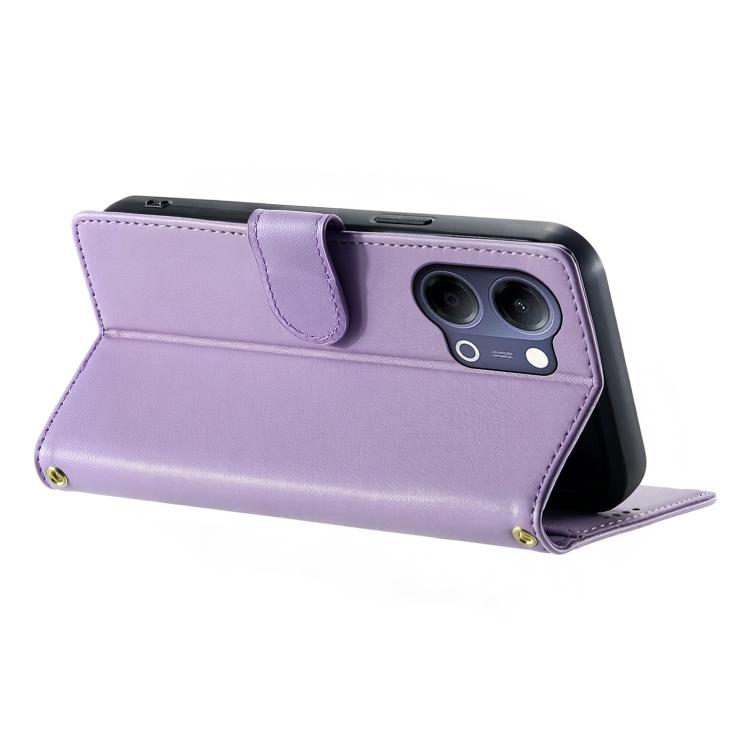 For vivo Y21 5G 2026 / vivo Y05 4G Cute Cats Magnetic Closure Vegan Leather Phone Case with Strap