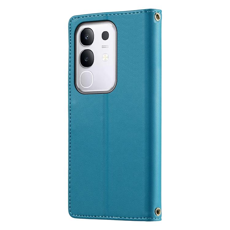 For vivo Y29 4G Cute Cats Magnetic Closure Vegan Leather Phone Case with Strap