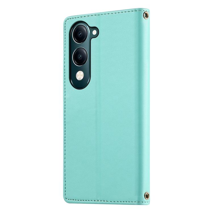 For vivo Y29s 5G / vivo Y04 4G Cute Cats Magnetic Closure Vegan Leather Phone Case with Strap