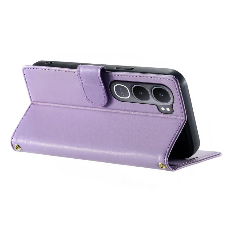For vivo Y31 5G 2025 Cute Cats Magnetic Closure Vegan Leather Phone Case with Strap