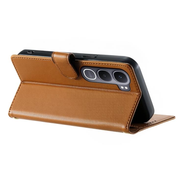 For vivo Y31 5G 2025 Cute Cats Magnetic Closure Vegan Leather Phone Case with Strap