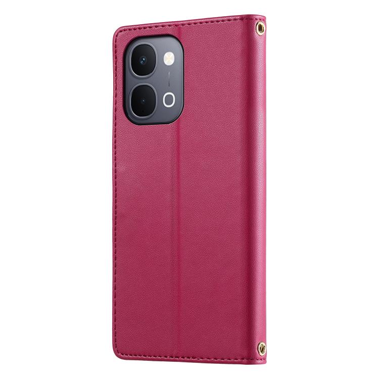 For vivo Y31d 4G / vivo Y500i 5G Cute Cats Magnetic Closure Vegan Leather Phone Case with Strap