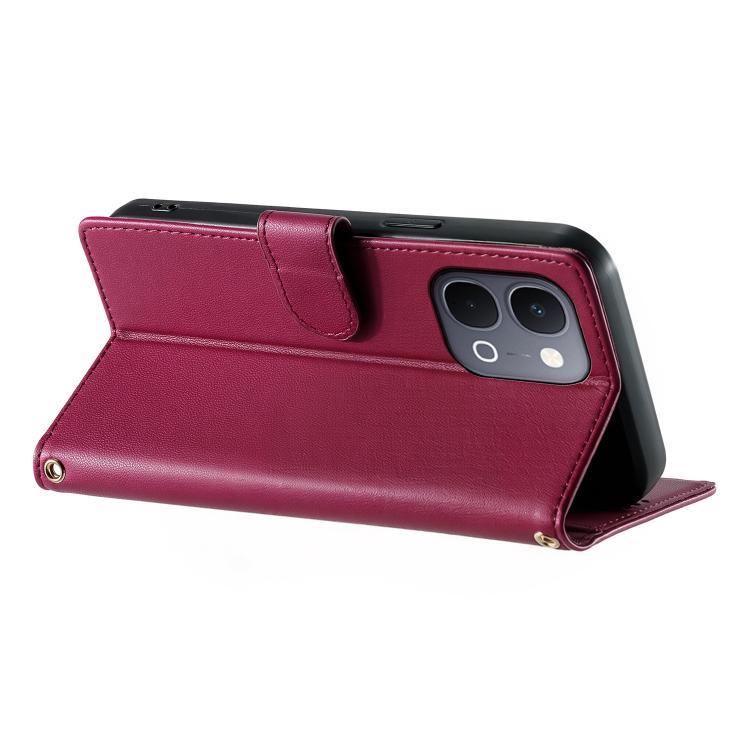 For vivo Y31d 4G / vivo Y500i 5G Cute Cats Magnetic Closure Vegan Leather Phone Case with Strap