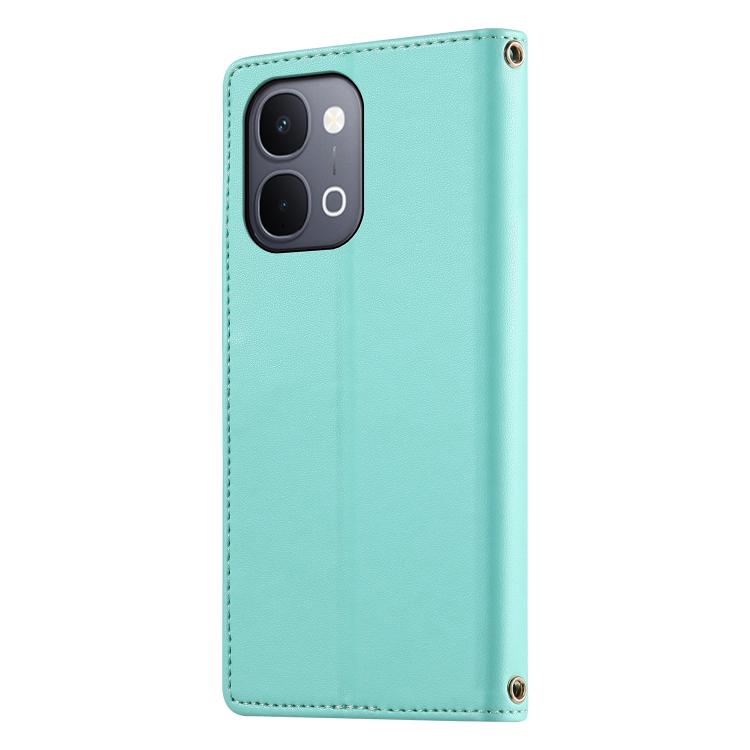 For vivo Y31d 4G / vivo Y500i 5G Cute Cats Magnetic Closure Vegan Leather Phone Case with Strap