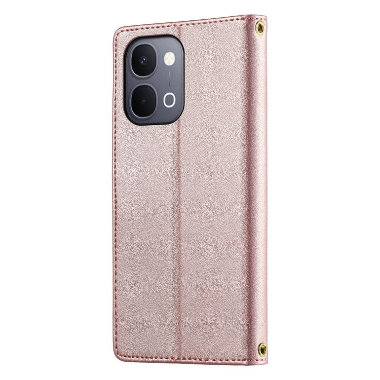 For vivo Y31d 4G / vivo Y500i 5G Cute Cats Magnetic Closure Vegan Leather Phone Case with Strap