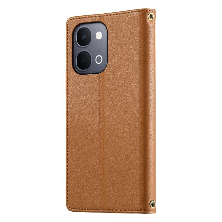 For vivo Y31d 4G / vivo Y500i 5G Cute Cats Magnetic Closure Vegan Leather Phone Case with Strap