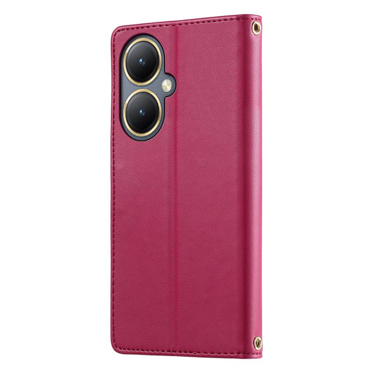 For vivo Y35+ / Y35m+ / Y27 4G 2023 Cute Cats Magnetic Closure Vegan Leather Phone Case with Strap